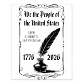 We the People 1776–2026 Quill • 250 Years Tribute Rubberstempel (Afrduk)