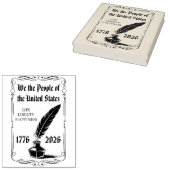 We the People 1776–2026 Quill • 250 Years Tribute Rubberstempel (Gestempeld)