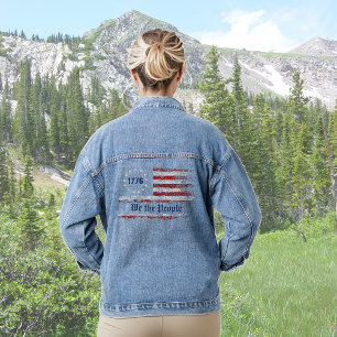 We the People 1776 USA Noodgelegen Vlag Denim Jacket