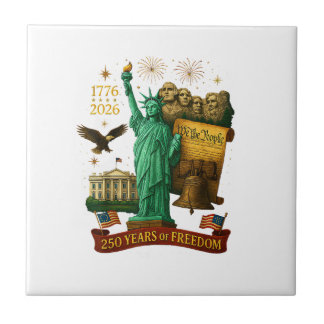 We The People 250 Years of Freedom 1776-2026 250th Tegeltje