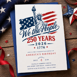 We The People 250ste verjaardagsuitnodiging Kaart