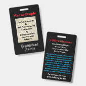 We the People 4th Amendment Badge (Voor- en achterkant)