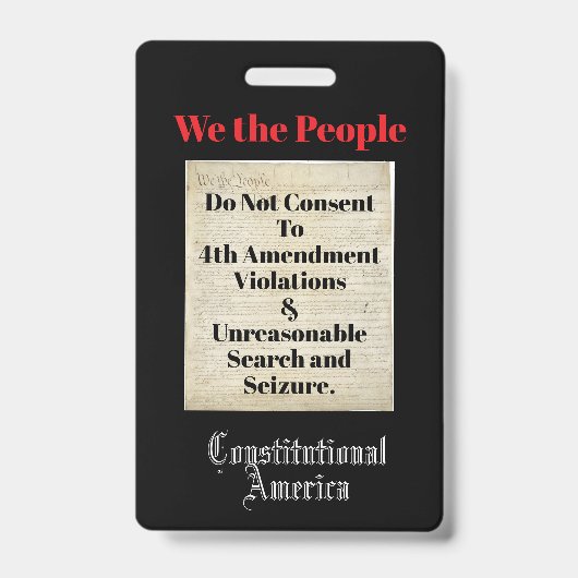 We the People 4th Amendment Badge (Voorkant)