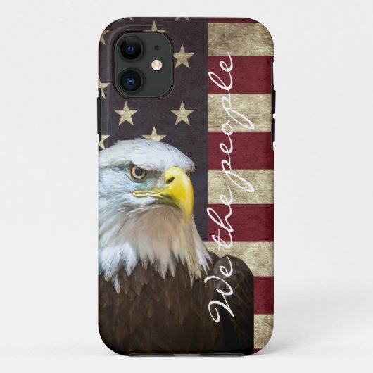 We The People American Flag Bald Eagle  Case-Mate iPhone Case (Achterkant)