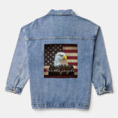 We The People American Flag Bald Eagle  Denim Jacket (Achterkant)