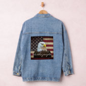 We The People American Flag Bald Eagle  Denim Jacket (Hangar)
