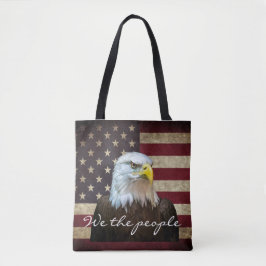 We The People American Flag Bald Eagle  Tote Bag