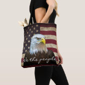 We The People American Flag Bald Eagle Tote Bag (Dichtbij)