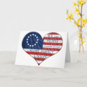 We The People American Flag Heart Kaart (Gele Bloem)