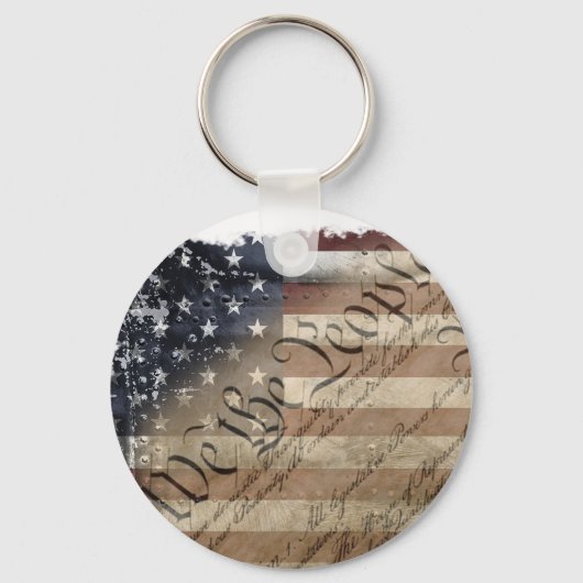 We The People American Flag Keychain (Achterkant)