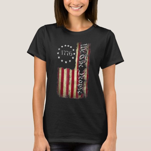 We The People American History 1776 Independence D T-shirt (Voorkant)
