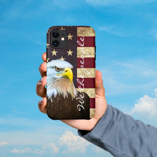 We The People Amerikaanse Vlag Steenarend Case-Mate iPhone Case