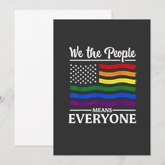 We The People Betekent Iedereen LGBTQ Pride Month  Kaart (Voorkant / Achterkant)