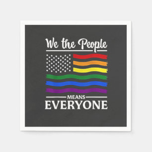 We The People Betekent Iedereen LGBTQ Pride Month Servet