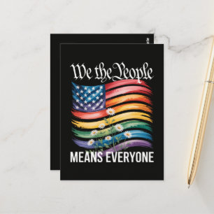 We The People Betekent Iedereen Regenboog Briefkaart
