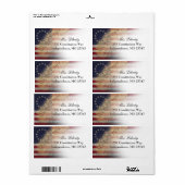 We The People Betsy Ross American Flag address Etiket (Full Sheet)