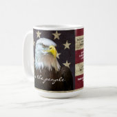 We The People Bill of Rights Flag Bald Eagle  Koffiemok (Voorkant links)