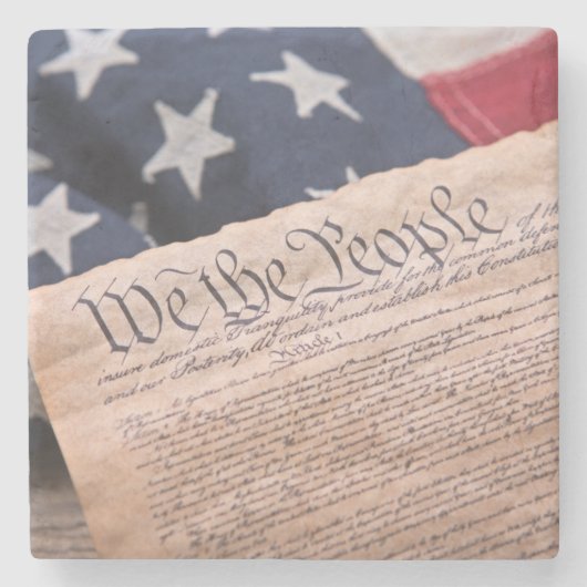 We the People Constitution Stenen Onderzetter (Voorkant)