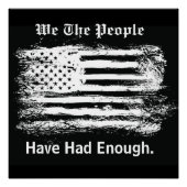 We The People Distressed Flag Perfect Poster (Voorkant)