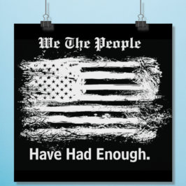 We The People Distressed Flag Perfect Poster