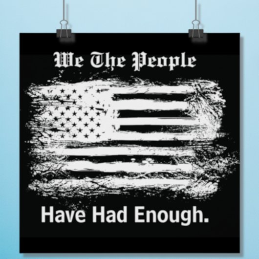We The People Distressed Flag Perfect Poster