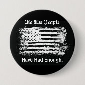We The People Distressed Flag Ronde Button 7,6 Cm (Voorkant)
