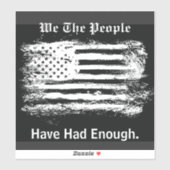 We The People Distressed Flag Sticker (Vel)