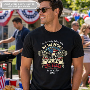 We the People Familie Feest T-Shirt 1776-2026