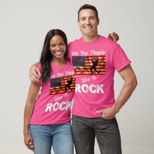 We The People Like To Rock American Flag 4Th July  T-shirt (Unisex)