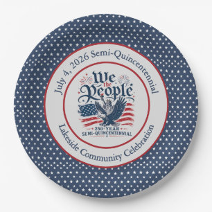 We the People Persoonlijke 250 Jaar 4 juli Papieren Bordje