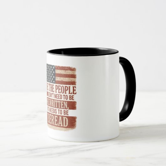 We the People Reread Flag Quote Mok (Voorkant rechts)