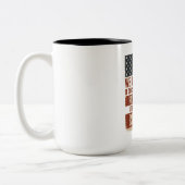 We the People Reread Flag Quote Tweekleurige Koffiemok (Links)