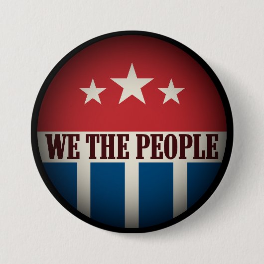 We the People Retro Ronde Button 7,6 Cm (Voorkant)