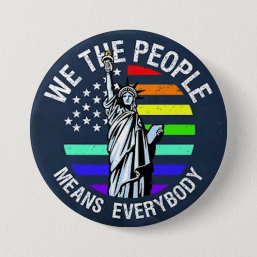 we the people... ronde button 7,6 cm (Voorkant)
