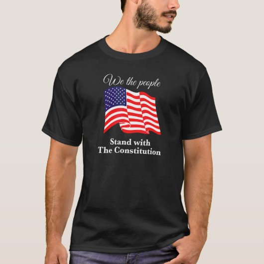 We The People Stand With The Constitution Usa Fre T-shirt (Voorkant)