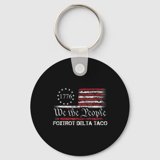 We The People Taco Foxtrot Delta Taco 1  Sleutelhanger (Voorkant)
