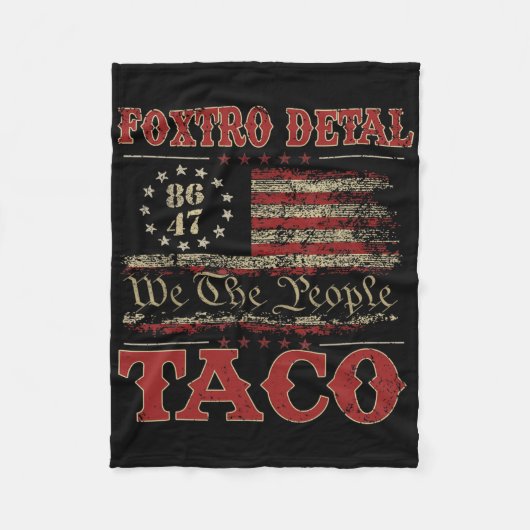 We The People Taco Foxtrot Delta Taco 2 Fleece Deken (Voorkant)