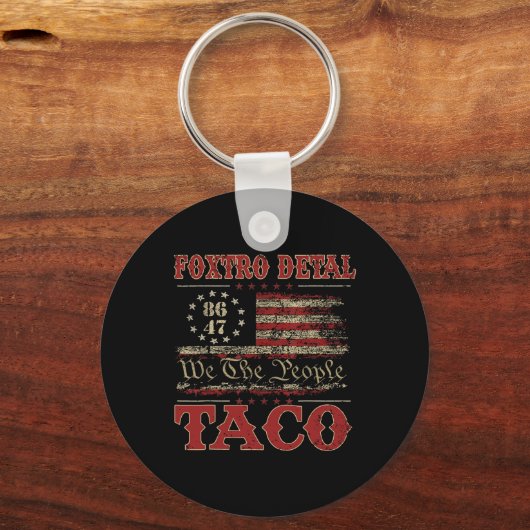 We The People Taco Foxtrot Delta Taco 2 Sleutelhanger (Voorkant)