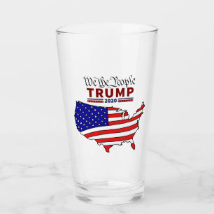 "We the People" Trump 2020 Glass Cup Glas
