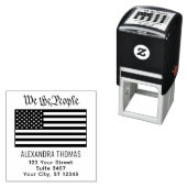 #We the People Verenigde Staten Amerikaanse vlag N Zelfinktende Stempel (In situ)