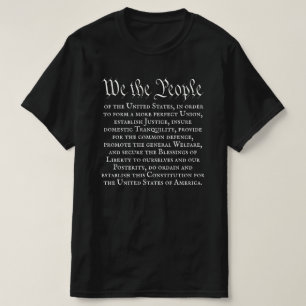 We the People Volledige Grondwet Preambule T-shirt