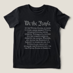 We the People Volledige Grondwet Preambule Tri-Blend Shirt