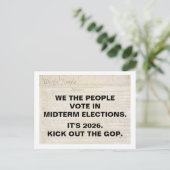 We the People Vote in 2026 Midterm Elections Briefkaart (Staand voorkant)