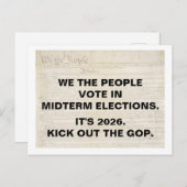 We the People Vote in 2026 Midterm Elections Briefkaart (Voorkant / Achterkant)