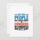 We the People Will Never Forget the Cowards  Feestdagenkaart (Voorkant / Achterkant)