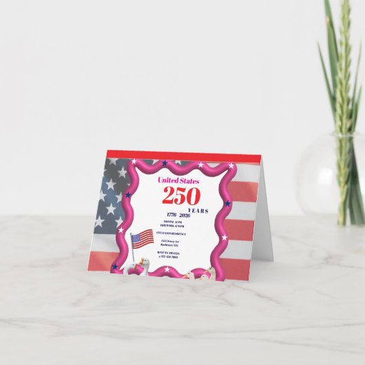 We The Silly Geese 250th Funny Celebration Bedankkaart (Voorkant)