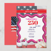 We The Silly Geese 250th Funny Celebration Kaart (Voorkant / Achterkant)