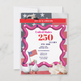 We The Silly Geese 250th Funny Celebration Kaart