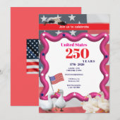 We The Silly Geese 250th Funny Celebration Kaart (Voorkant / Achterkant)