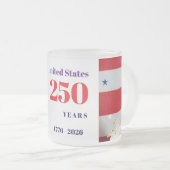 We The Silly Geese 250th Funny Celebration Matglas Koffiemok (Voorkant rechts)